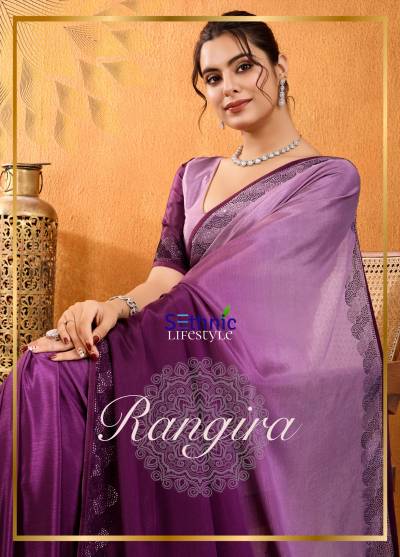 SETHNIC RANGIRA 63001 TO 63004 DESIGNER CHINNON SAREE WHOLESALER IN INDIA
